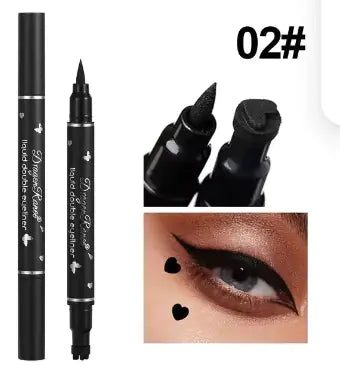 Eyeliner papillon 2-en-1 & Tampon – Noir Waterproof