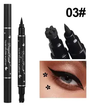 Eyeliner papillon 2-en-1 & Tampon – Noir Waterproof